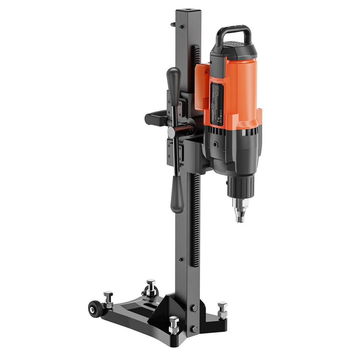 Diamond Core Drilling Machine, 10in Wet Concrete Core Drill Rig with Stand Wheels, 750RPM Speed & 1-1/4" Thread & Lifting Handle, 10in Drilling Diameter for Concrete Brick Block Stone, 2500W