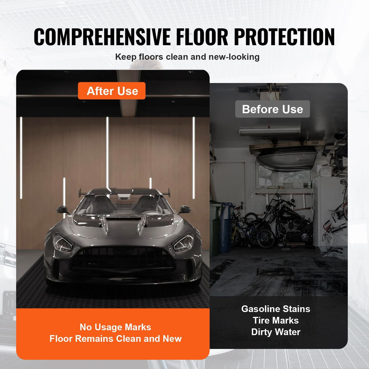 Diamond-Plate Rubber Flooring Roll, 3 mm x 4 ft x 8 ft Garage Floor Mat, SBR Rubber Garage Flooring Roll, Easy to Clean, Diamond Plate Rubber Mat for Under Cars, Garage Industry Gym, Black