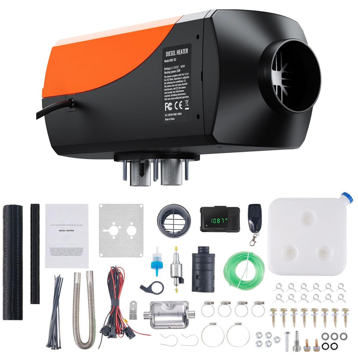 Diesel Air Heater 12V 2KW Bluetooth App LCD Display for Car Bus RV