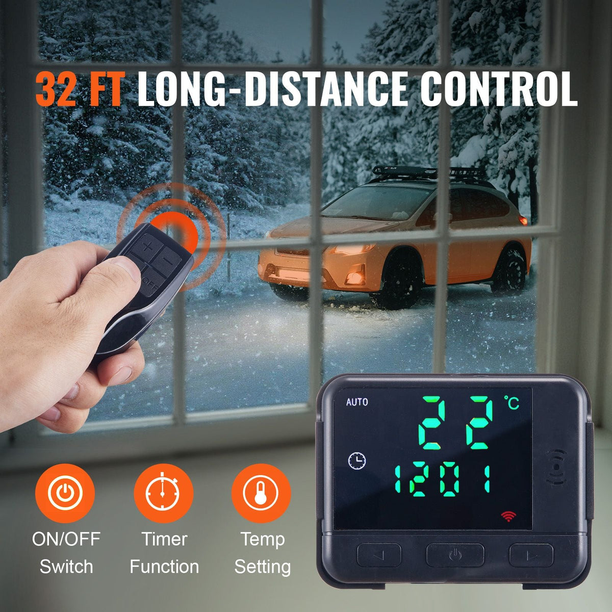 Diesel Air Heater, 12V 5KW All-on-one Diesel Heater with Remote Control and LCD, 5L Fuel Tank Portable Diesel Parking Heater, Rapid Heating for RV Trailer Camper Van Boat