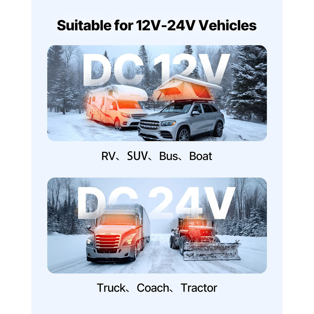 Diesel Air Heater, 8 kW DC12-24V, Fast Heating Diesel Parking Heater with Remote Control and Black LCD Switch, Low Noise, Pre-Heating Function, for RV, Truck, Camper, Van, Boat and Trailer
