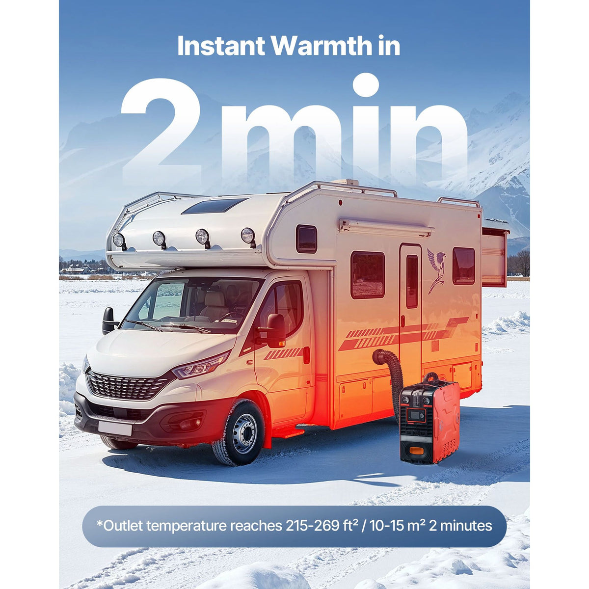 Diesel Heater, 8KW, DC 12V, All in One Portable Diesel Air Heater with Bluetooth APP Control, Remote Control and LCD Screen, 1.2 Gal Fuel Tank for Vehicles, Vans, RVs, Campers, and Garages