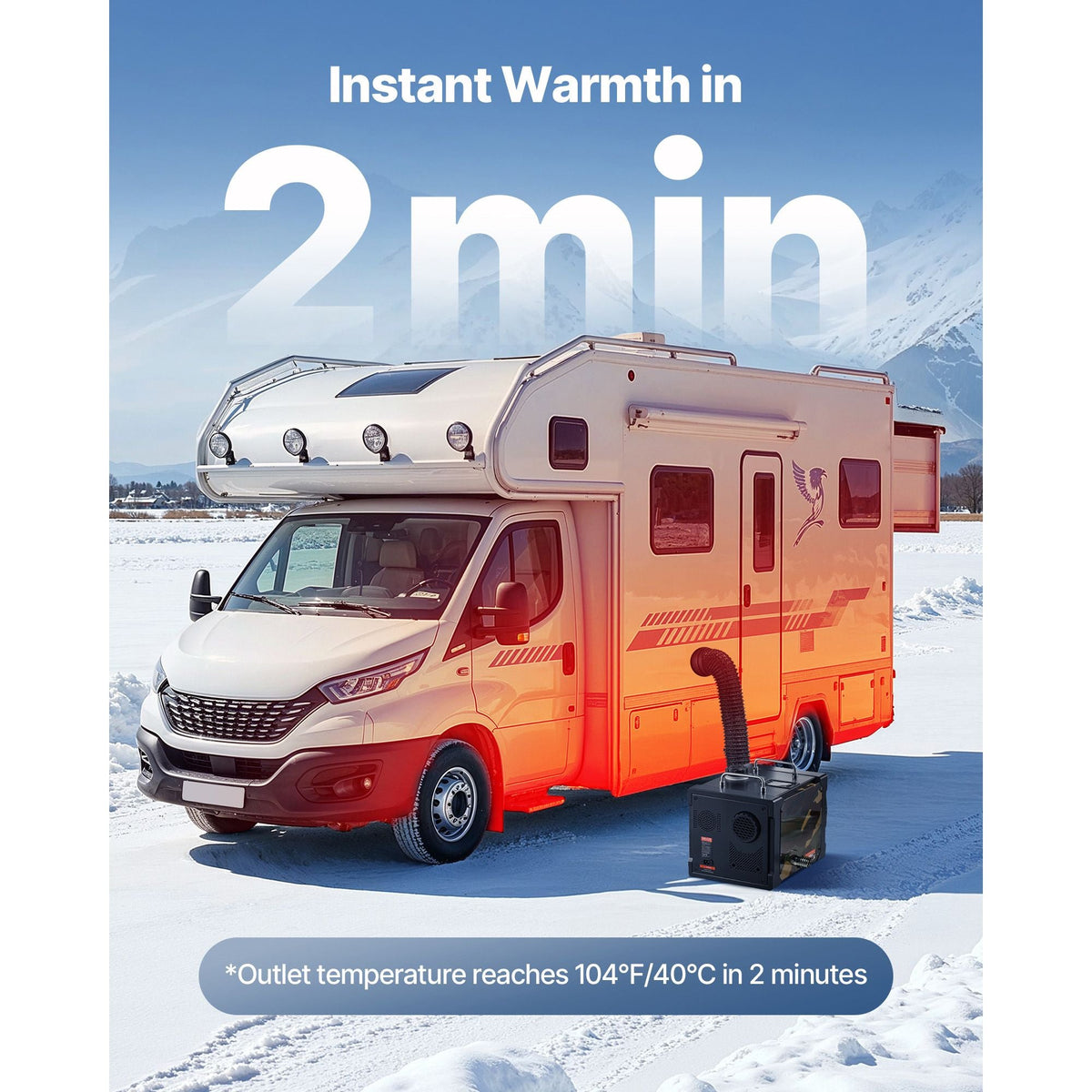 Diesel Heater, 8KW, DC 12V/24V, All in One Portable Diesel Air Heater with Bluetooth APP Control, Remote Control and LCD Screen, 1.9 Gal Fuel Tank for Trucks, Vans, RVs, Campers, and Garages