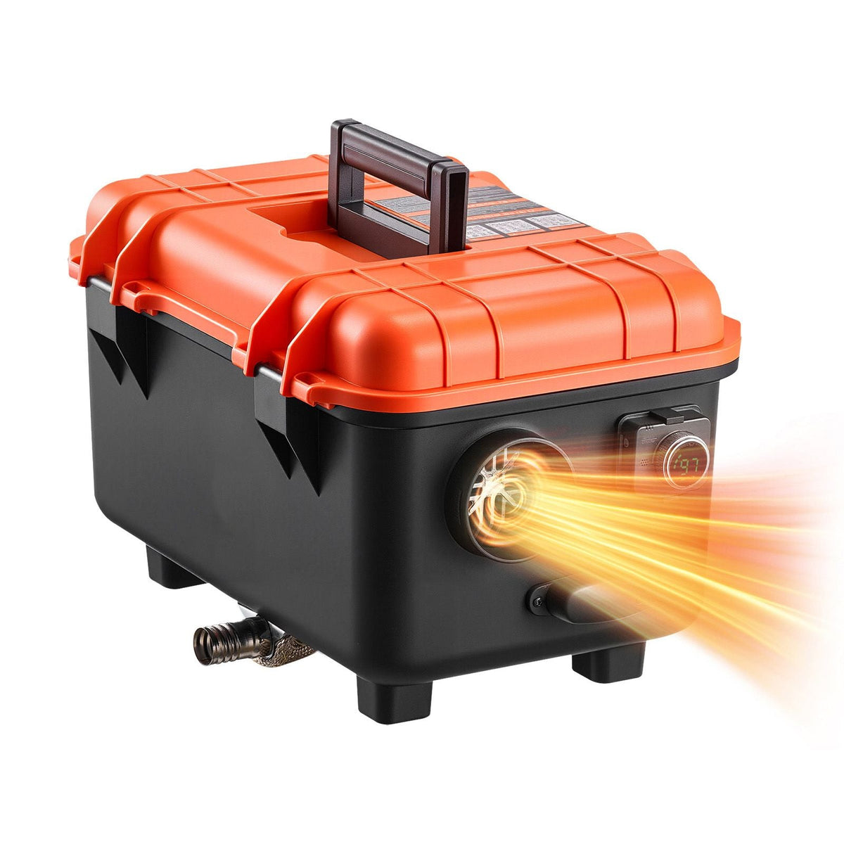 Diesel Heater, 8KW, DC 12V/24V, All in One Portable Diesel Air Heater with Remote Control and LCD Screen, Fast Heating Low Noise, 1.1 Gal Fuel Tank for Trucks, Vans, RVs, Campers, and Garages