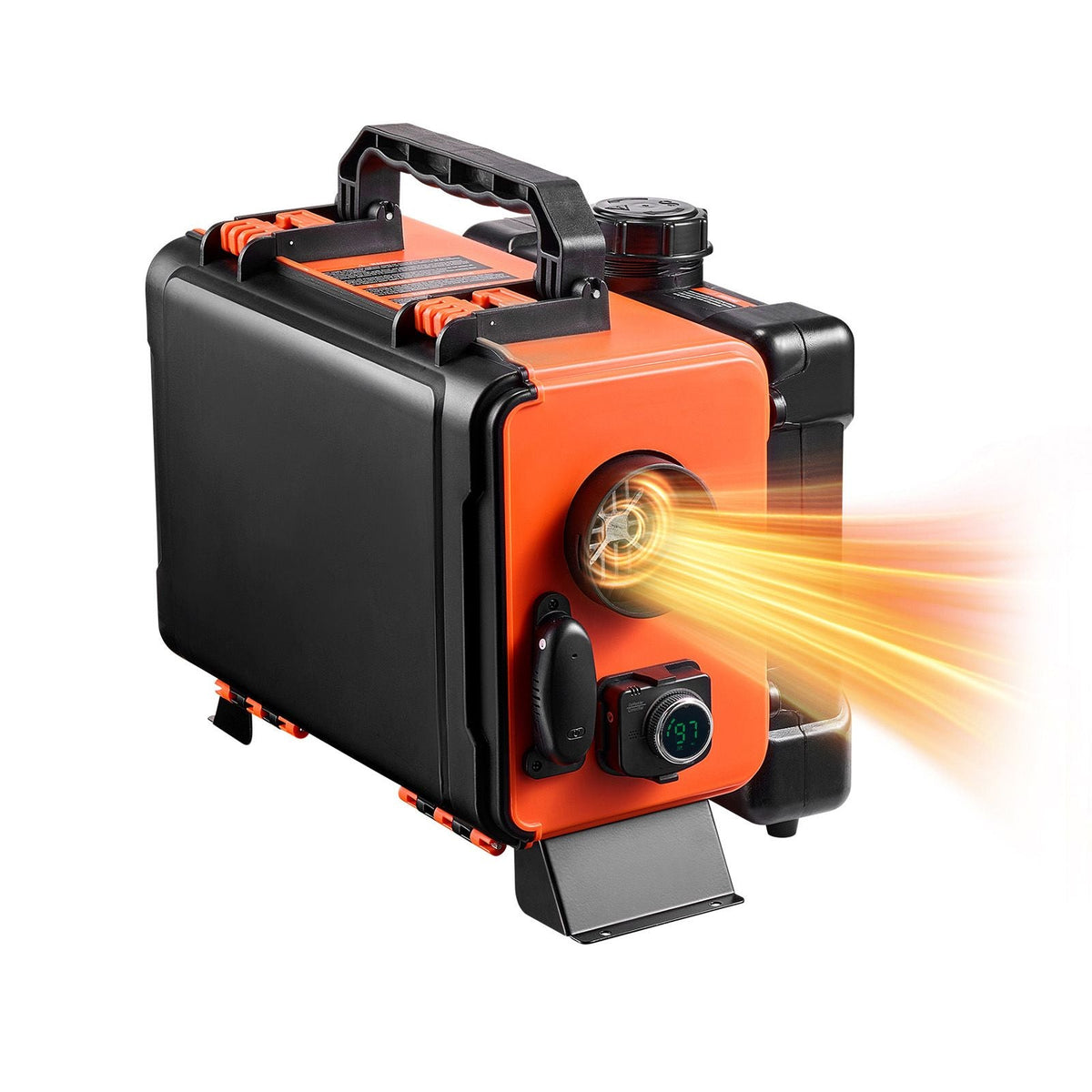 Diesel Heater, 8KW, DC 12V/24V, All in One Portable Diesel Air Heater with Remote Control and LCD Screen, Fast Heating Low Noise, 1.2 Gal Fuel Tank for Trucks, Vans, RVs, Campers, and Garages