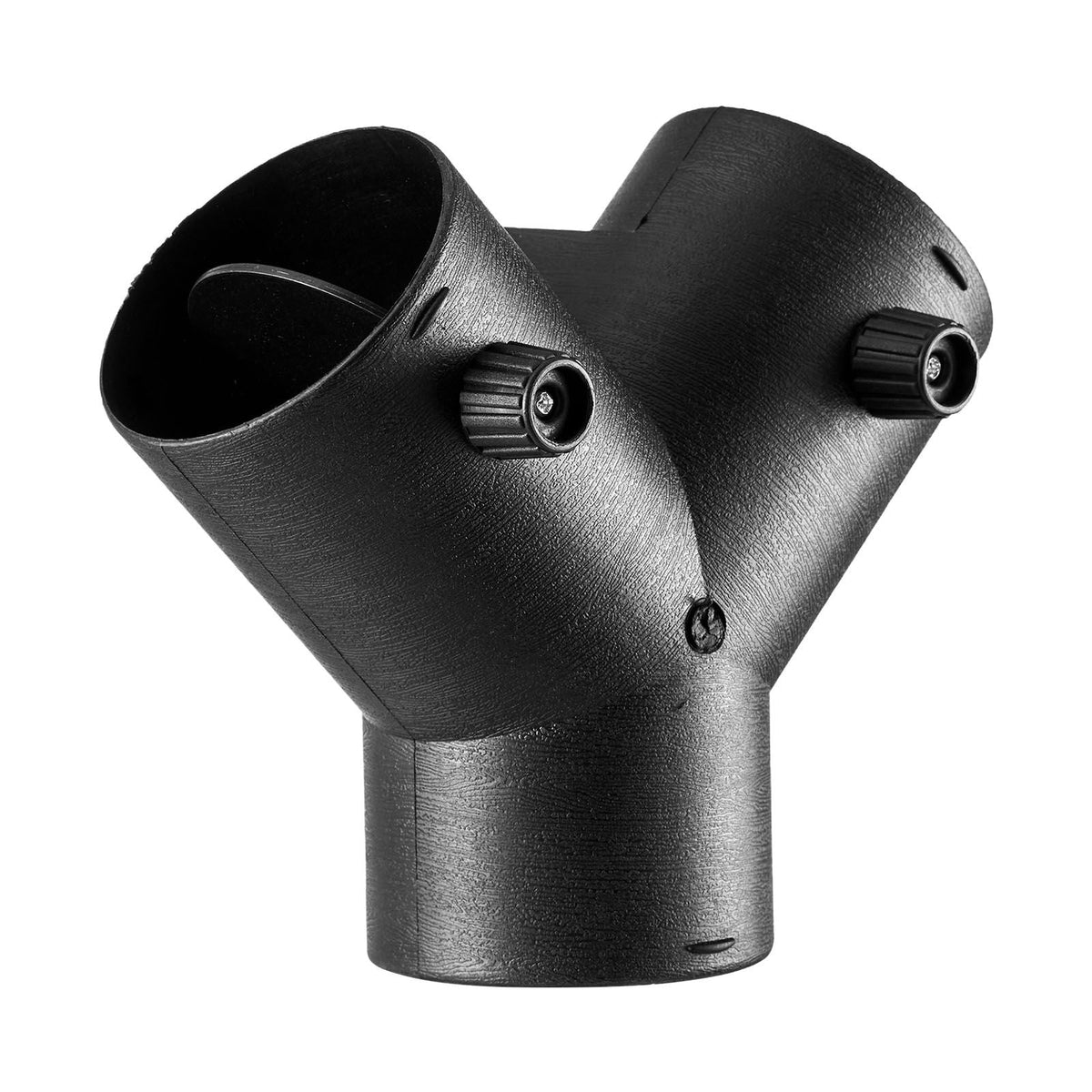 Diesel Heater Connector, 3 inch Diesel Heater Duct Connector Accessories, 3-Way Y Branch Diesels Heaters Air Vent Duct with 2 90° Rotatable Valves, Black Joint Connectors for 2KW 5KW 8KW Heaters