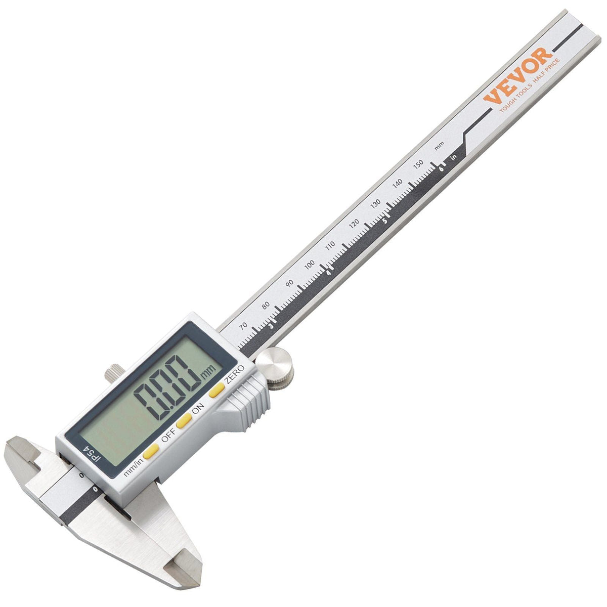 Digital Caliper, Calipers Measuring Tool 0-6", Electronic Micrometer Caliper with Large LCD Screen, IP54 Waterproof & 4 Measurement Modes, Inch and Millimeter Conversion, Two Batteries Included