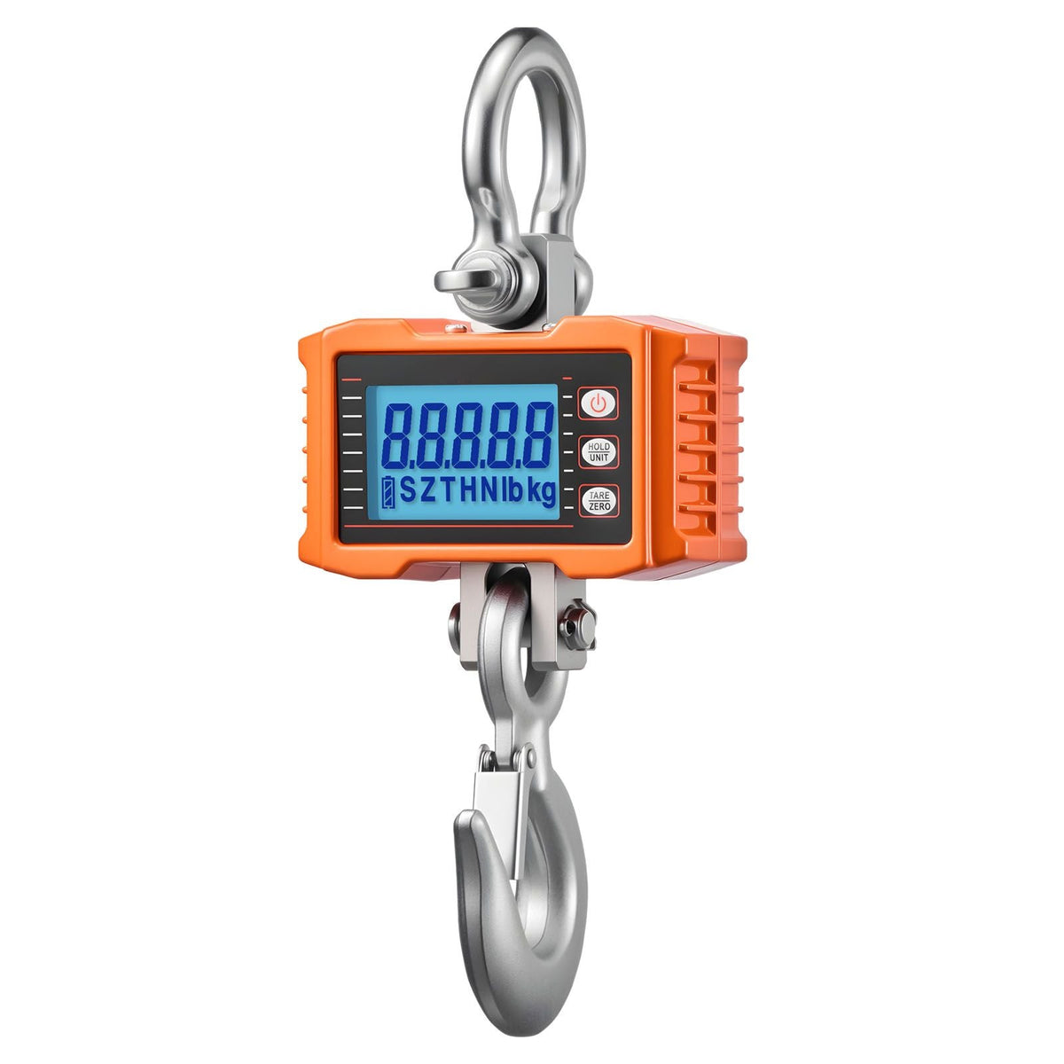Digital Crane Scale, 4400 lbs/2000 kg Max Capacity, Heavy Duty Industrial Hanging Scale with Cast Aluminum Case & LCD Display, 1 lbs Division & 3 Unit Switch, Remote Control for Garage Factory