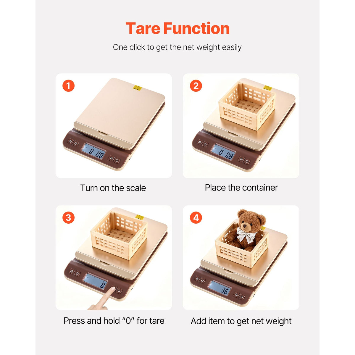 Digital Shipping Postal Scale, 0.1 oz High Accuracy, 88 lbs Postal Scale with Hold/Tare/Auto-off Function, Flip Holder Design & Easy Calibration, Fit for Home and Office Use, Battery Included