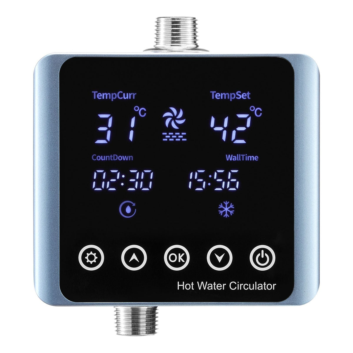 Digital Smart Instant Hot Water Recirculating Pump Kit, with Built-in Thermostat, Timer, Digital Screen, Under Sink Recirculation Circulation Circulator Pump System, for House Water Heaters