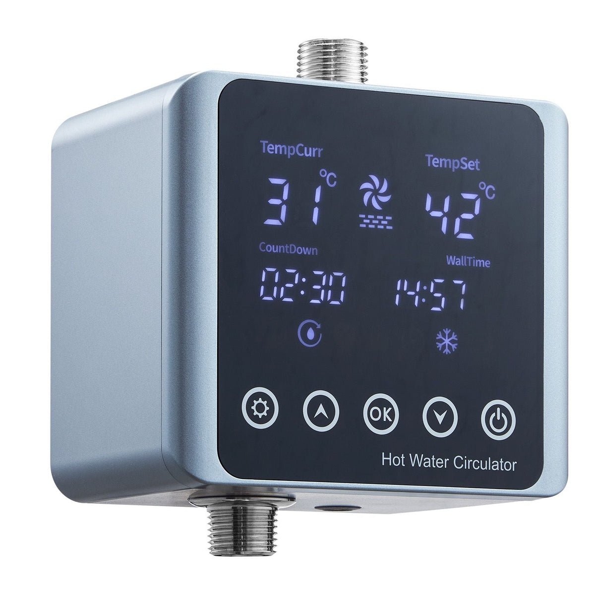 Digital Smart Instant Hot Water Recirculating Pump Kit, with Built-in Thermostat, Timer, Digital Screen, Under Sink Recirculation Circulation Circulator Pump System, for House Water Heaters