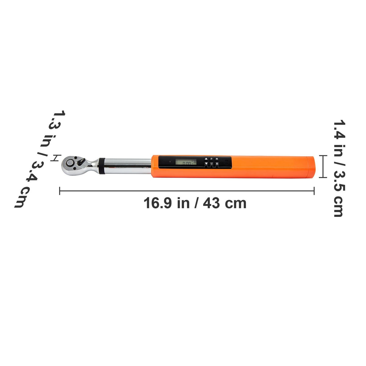 Digital Torque Wrench, 3.7-37ft.lb/5-50n.m 3/8" Drive Electronic Torque Wrench, Torque Wrench Kit Torque Range Accurate to ±2%, 3-Mode Adjustable Torque Wrench Set with LED Buzzer Calibration