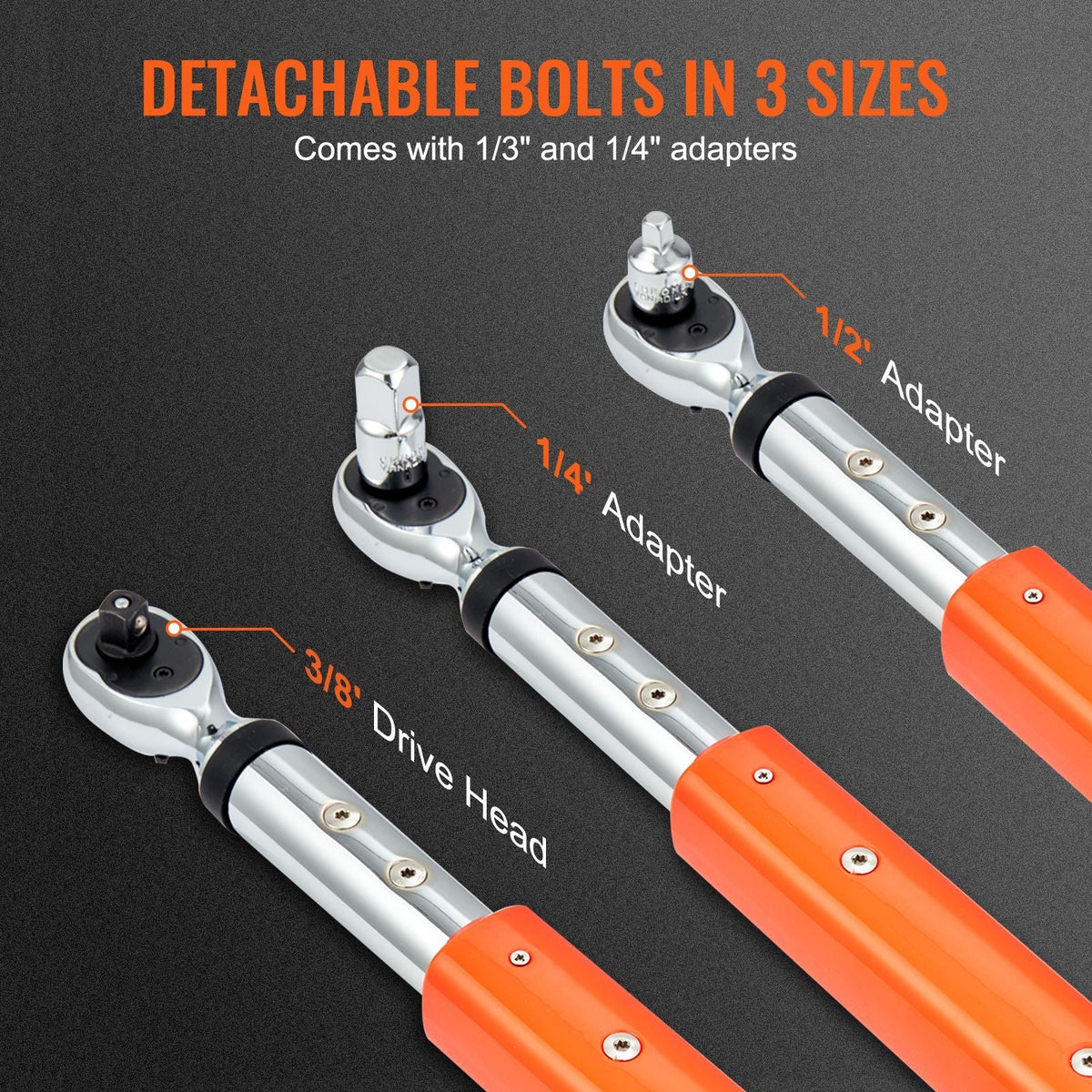 Digital Torque Wrench, 3.7-37ft.lb/5-50n.m 3/8" Drive Electronic Torque Wrench, Torque Wrench Kit Torque Range Accurate to ±2%, 3-Mode Adjustable Torque Wrench Set with LED Buzzer Calibration