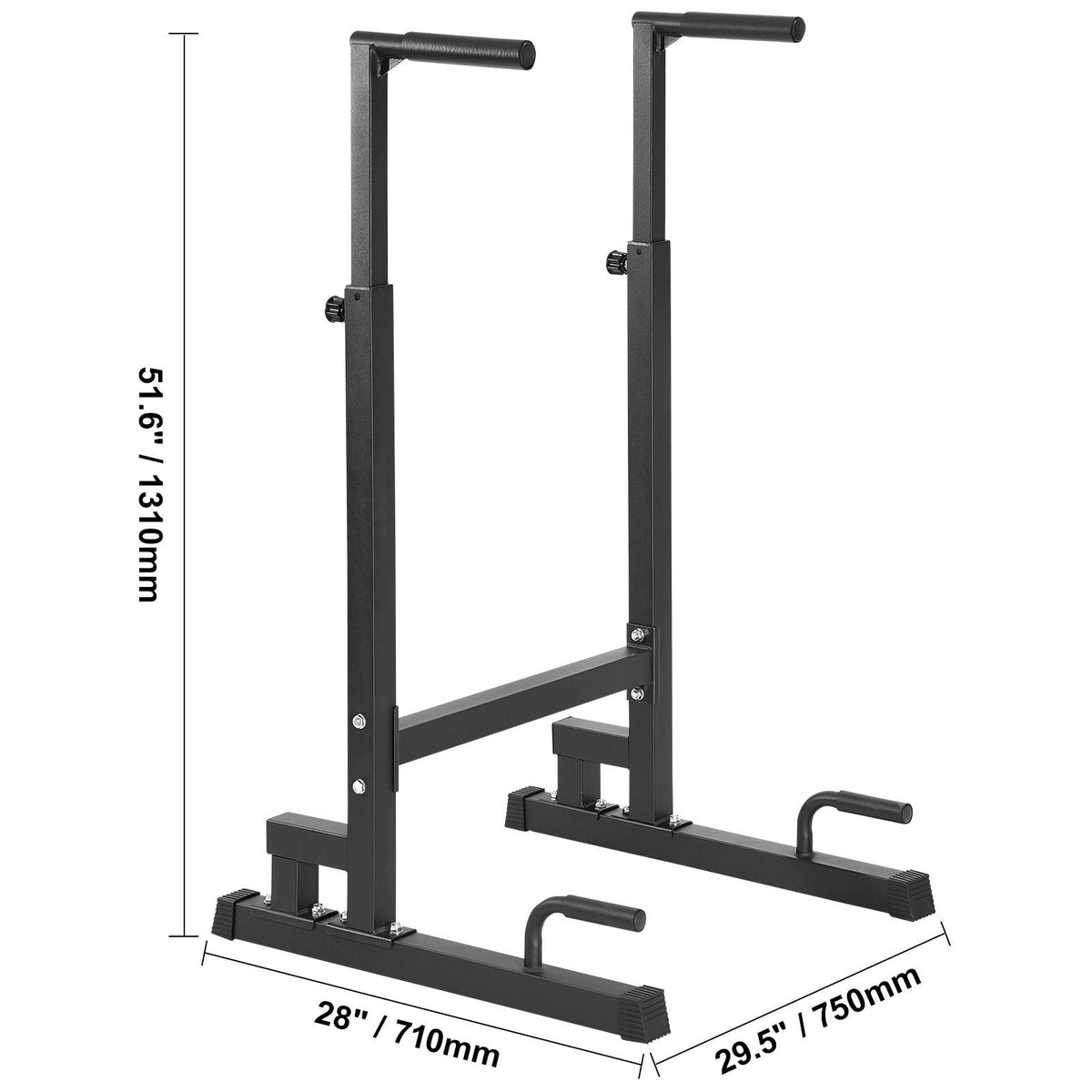 Dip Bar, 500 lbs Capacity, Heave Duty Dip Stand Station with Adjustable Height, Fitness Workout Dip Bar Station Stabilizer Parallette Push Up Stand, Parallel Bars for Strength Training Home Gym