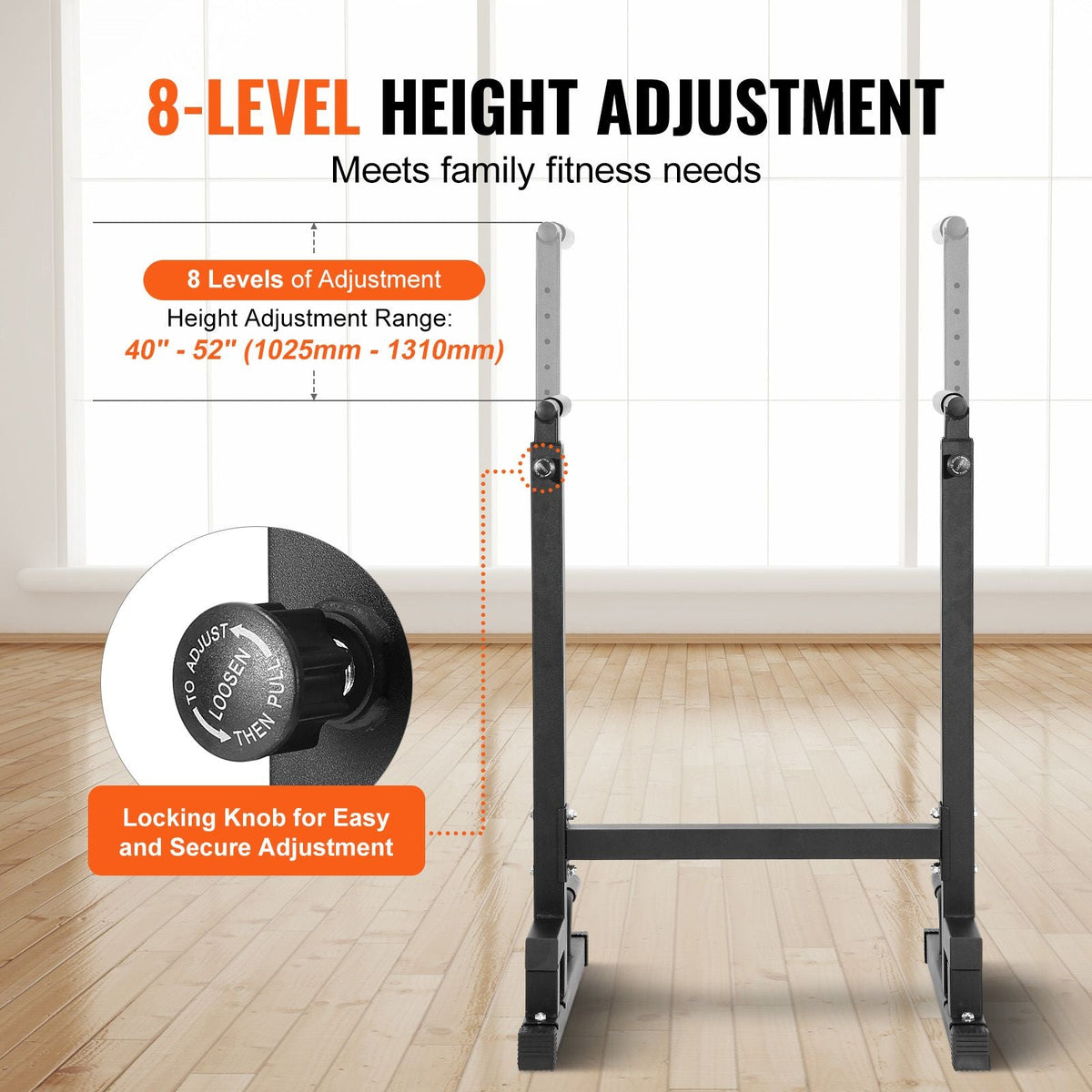 Dip Bar, 500 lbs Capacity, Heave Duty Dip Stand Station with Adjustable Height, Fitness Workout Dip Bar Station Stabilizer Parallette Push Up Stand, Parallel Bars for Strength Training Home Gym