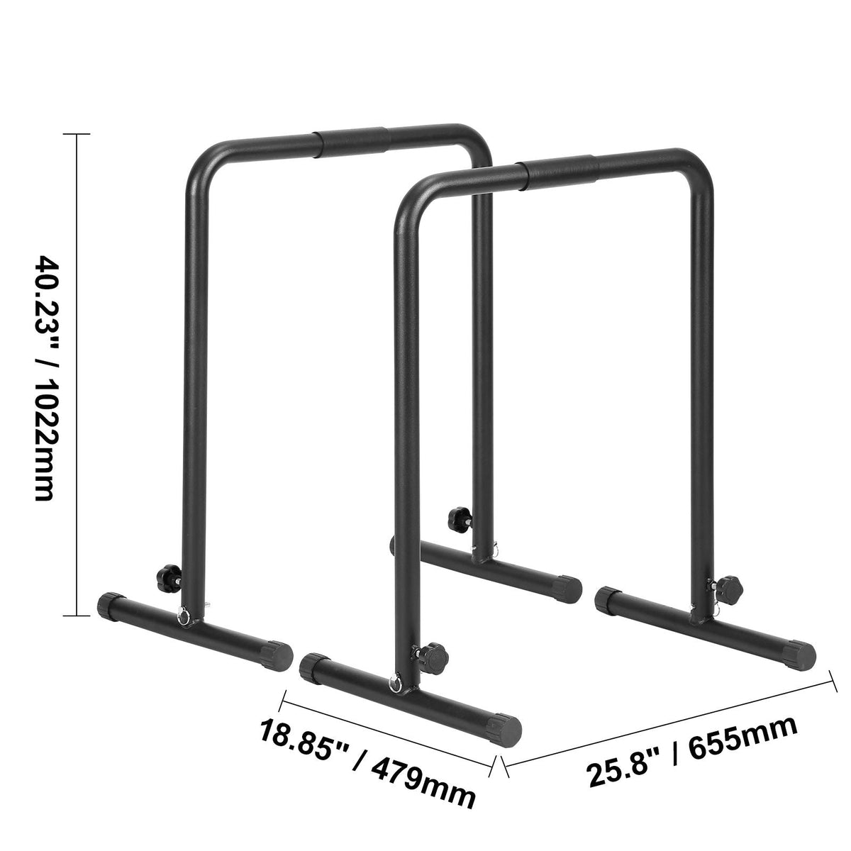 Dip Bars, 440 lbs Capacity, Heave Duty Dip Stand Station with Adjustable Height, Fitness Workout Dip Bar Station Stabilizer Parallette Push Up Stand, Parallel Bars for Strength Training Home Gym
