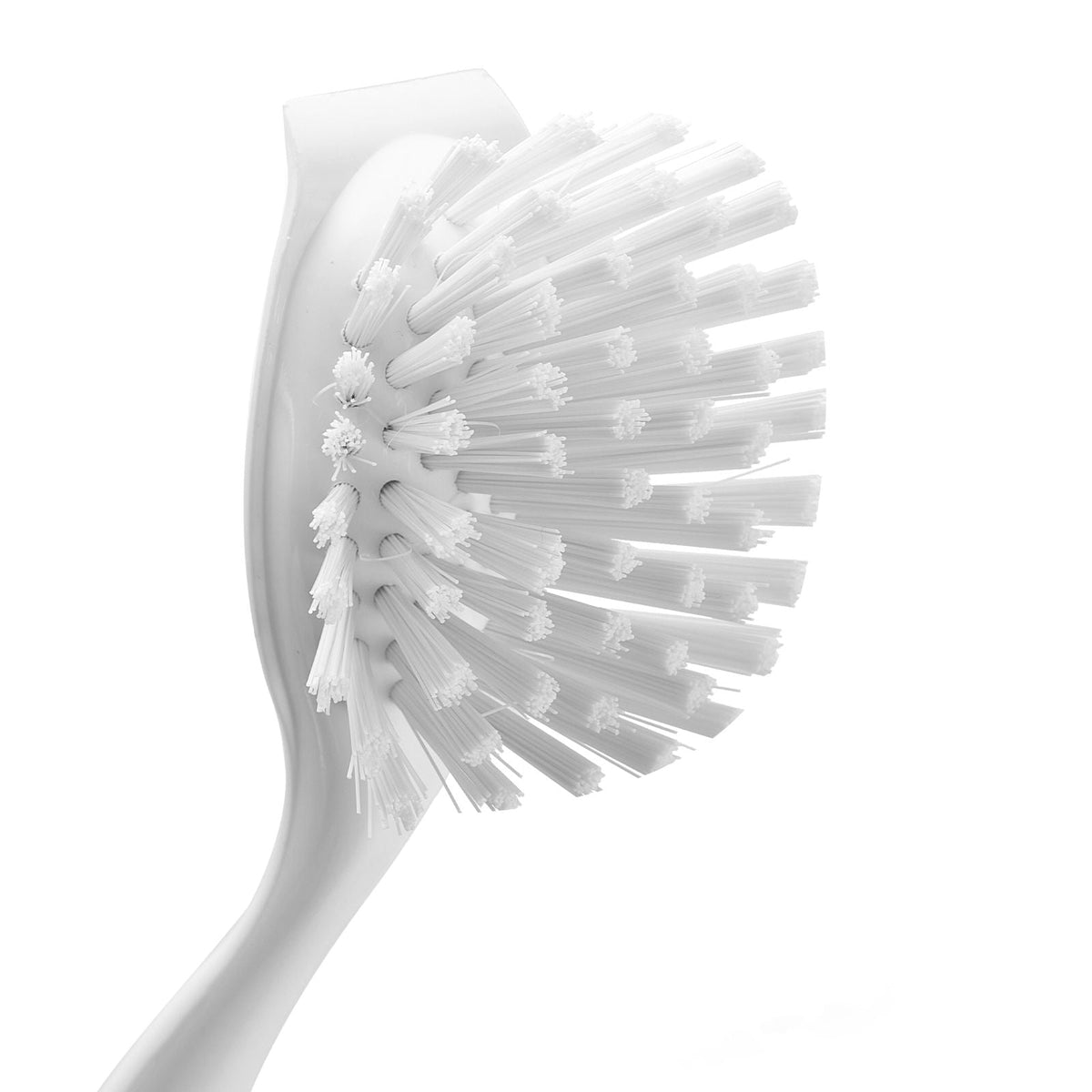 Dish Brush, 4 Pack Kitchen Scrub Brushes with PP Handle, Dish Cleaning Brushes with Curved Bristles, Ideal for Pots, Pans, Sink and Stove, 2 Gray + 2 Orange