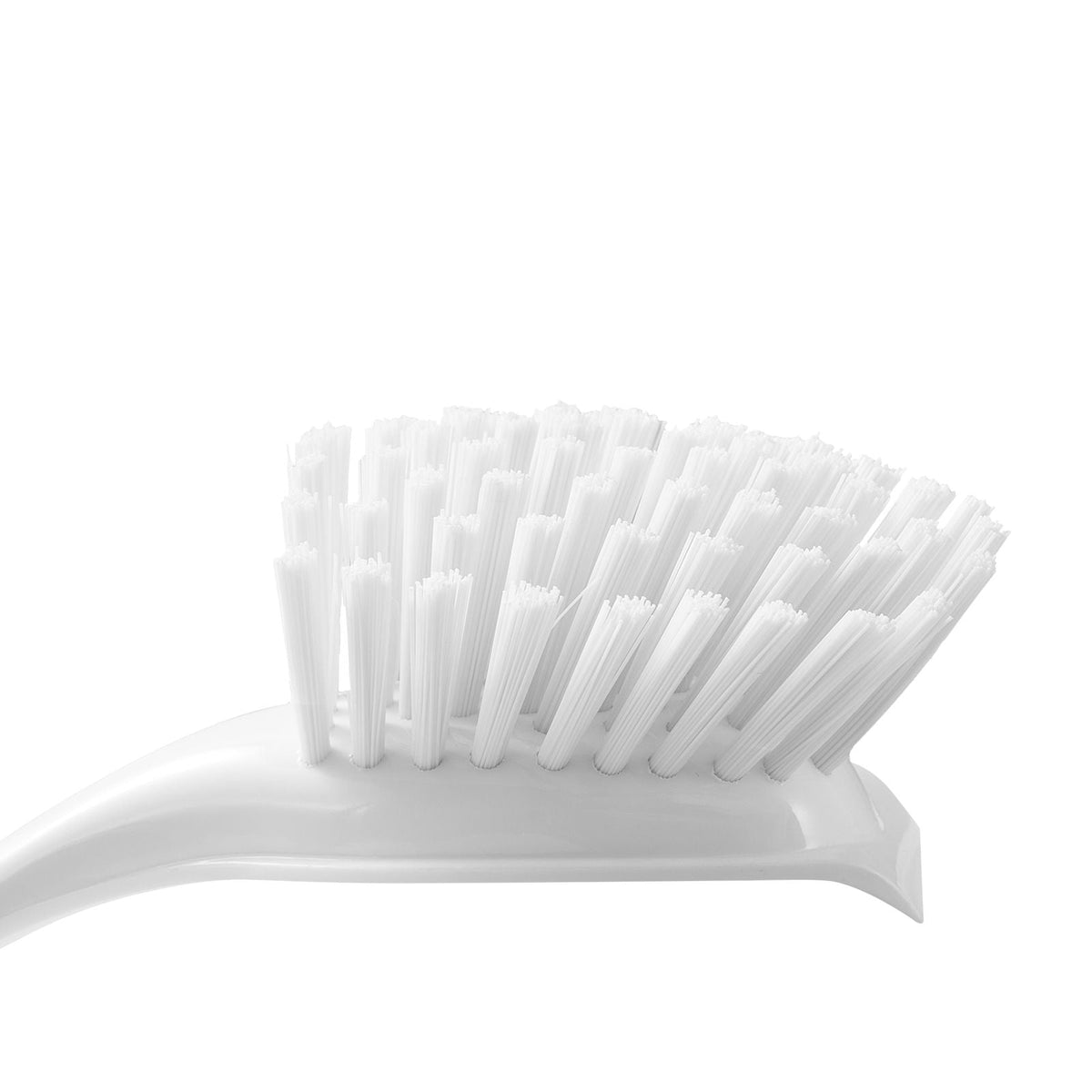Dish Brush, 4 Pack Kitchen Scrub Brushes with PP Handle, Dish Cleaning Brushes with Curved Bristles, Ideal for Pots, Pans, Sink and Stove, 2 Gray + 2 Orange