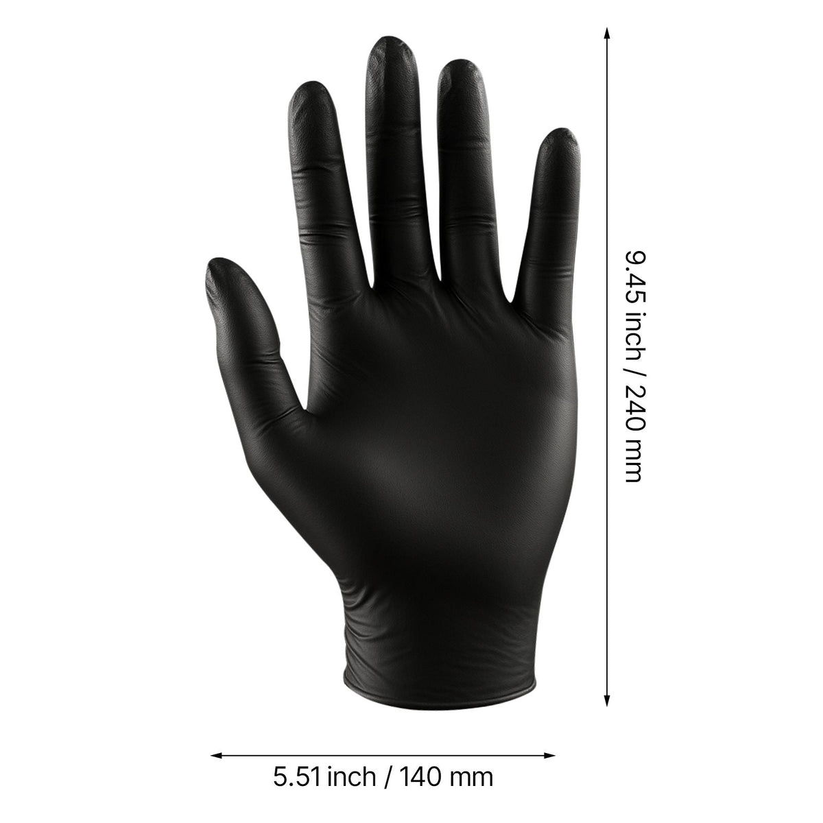 Disposable Gloves, 4.5 Mil Black Nitrile Gloves with Textured Fingertips, Latex & Powder-Free, Food-Grade, Puncture Resistance, Ideal for Medical Exams, Cooking and Cleaning, 100 Count, Medium