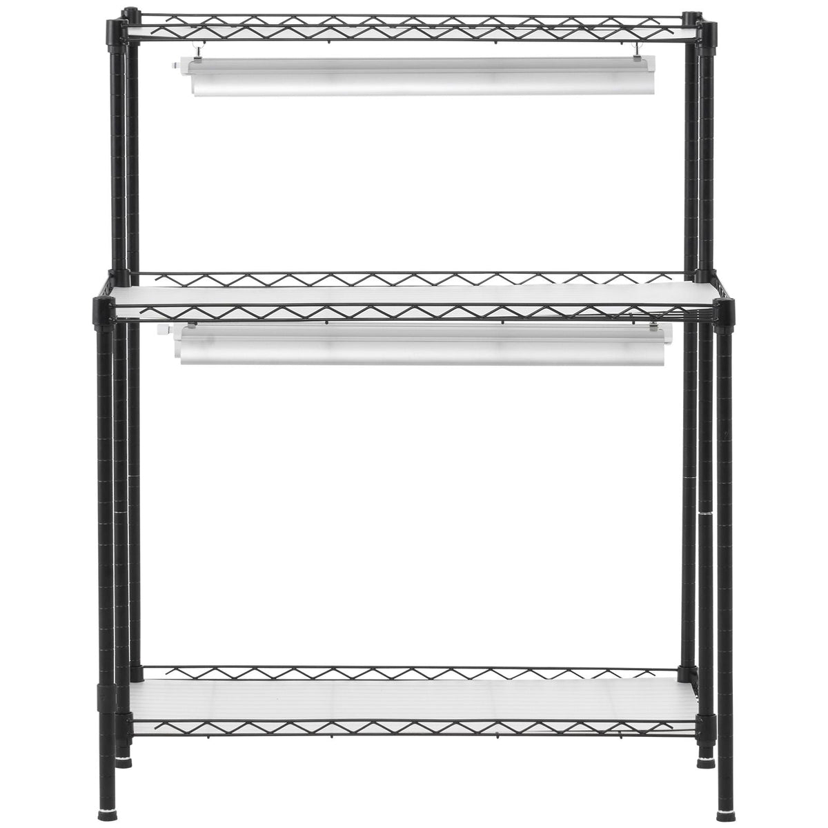 DIY Plant Stand with Grow Light, 6-Tier Large Tall Plant Shelf with 192W 5000K Full Spectrum Grow Lights, Indoor Grow Light Shelf with Wheels for Seed Starting 29.5" L x 13.8" W x 70.9" H