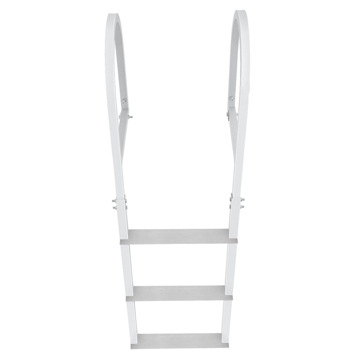 Dock Ladder, Removable 3 Steps, 500 lbs Load Capacity, Aluminum Alloy Pontoon Boat Ladder with 3.1'' Wide Step & Nonslip Rubber Mat, Easy to Install for Ship/Lake/Pool/Marine Boarding