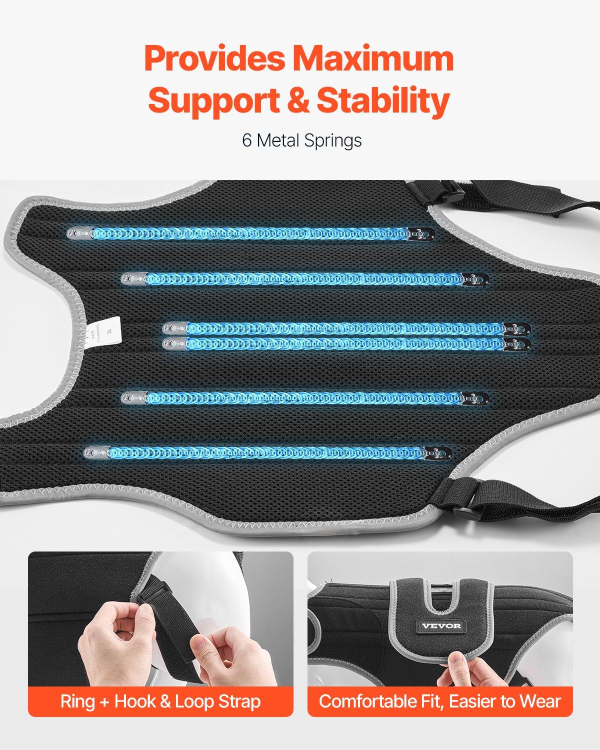 Dog Back Brace Adjustable Dog Spine Support Harness for IVDD After-Surgery