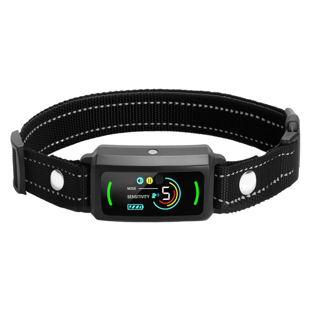 Dog Bark Collar, Smart Bark Collar for Large Medium Small Dogs, IP67 Waterproof Rechargeable Anti-Bark Collars for Dogs, Dog Anti-Barking Device, 6 Adjustable Sensitivity Beep Vibration (Black)