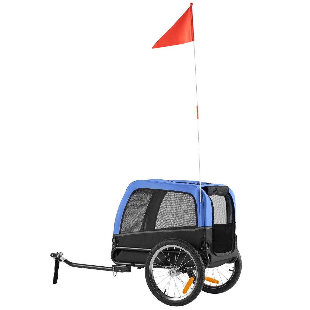 Dog Bike Trailer, Supports up to 66 lbs, Pet Cart Bicycle Carrier for Small & Medium Dogs, Easy Folding Frame with Quick Release Wheel, Universal Bicycle Coupler, Reflector, Flag, Internal Leash