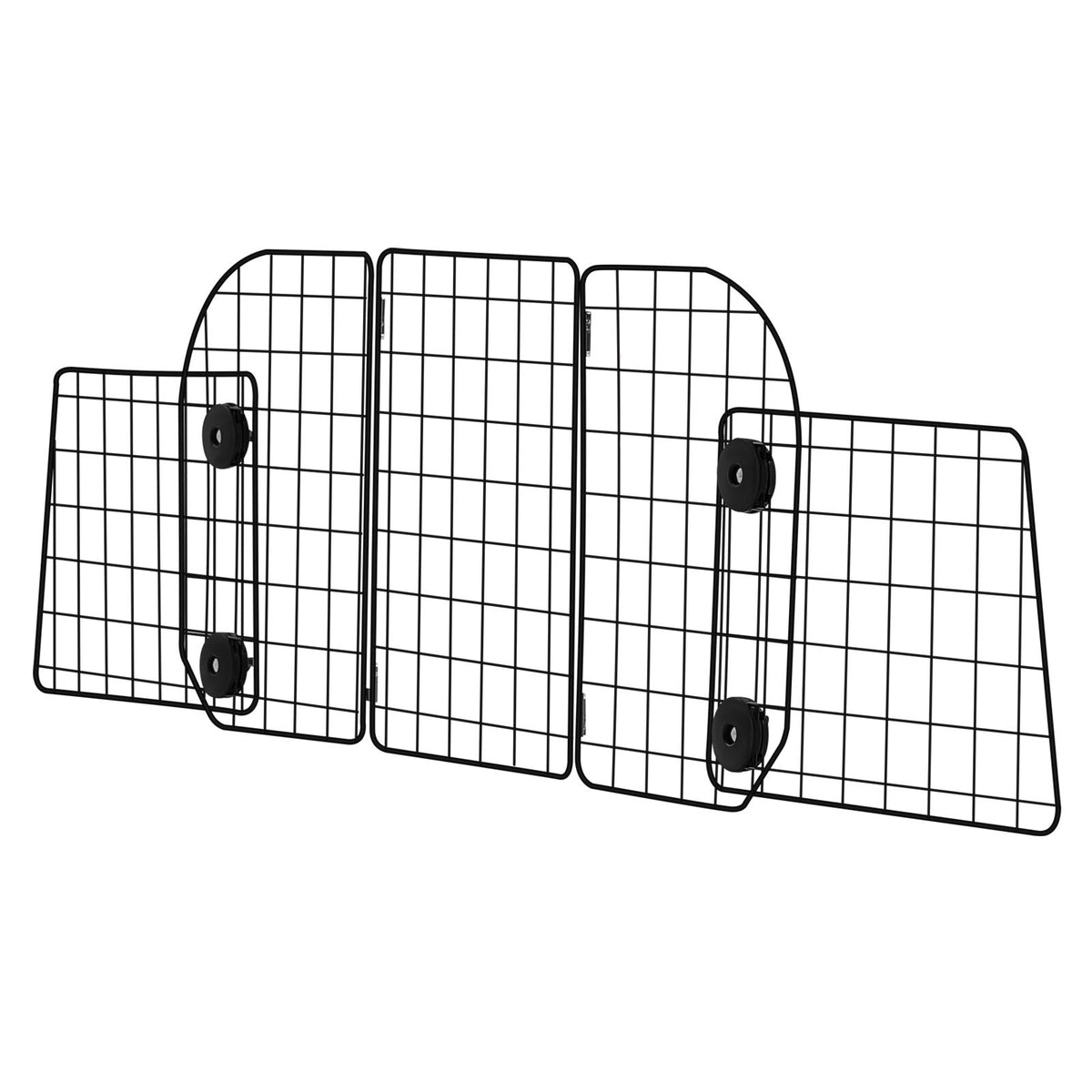Dog Car Barrier, 36.6"-60" Adjustable Car Divider for Trunk Cargo Area, Universal-Fit Back Seat Heavy-Duty Wire Mesh Dogs Separator Guard Net, Vehicle Pet Barrier for Sedans, Trucks and SUVs