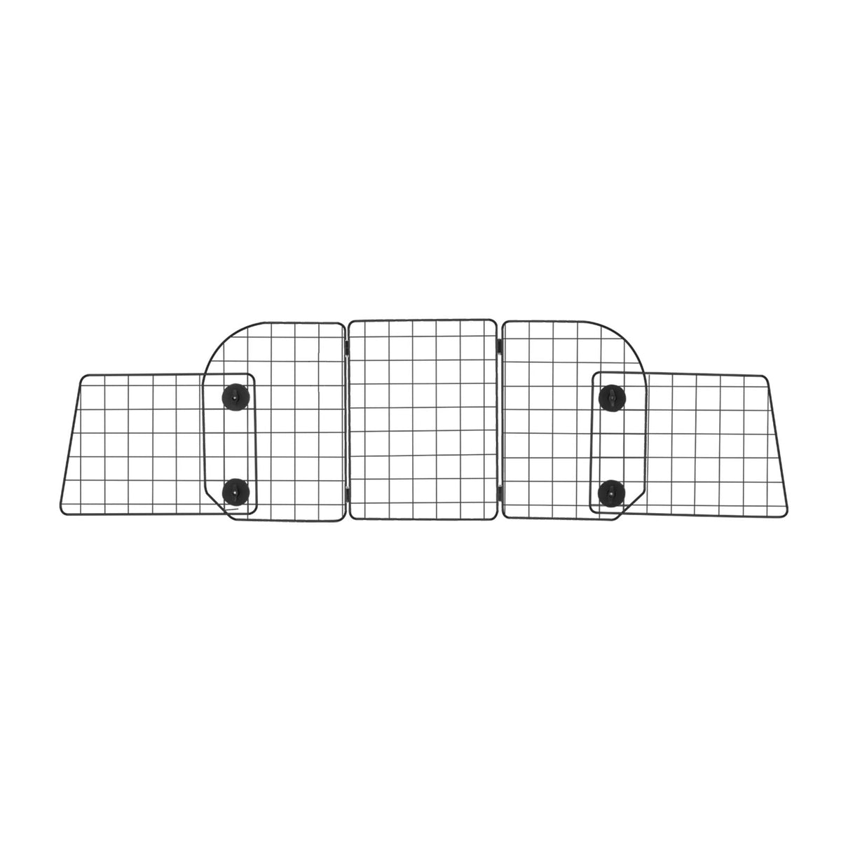 Dog Car Barrier, 36.6"-60" Adjustable Car Divider for Trunk Cargo Area, Universal-Fit Back Seat Heavy-Duty Wire Mesh Dogs Separator Guard Net, Vehicle Pet Barrier for Sedans, Trucks and SUVs