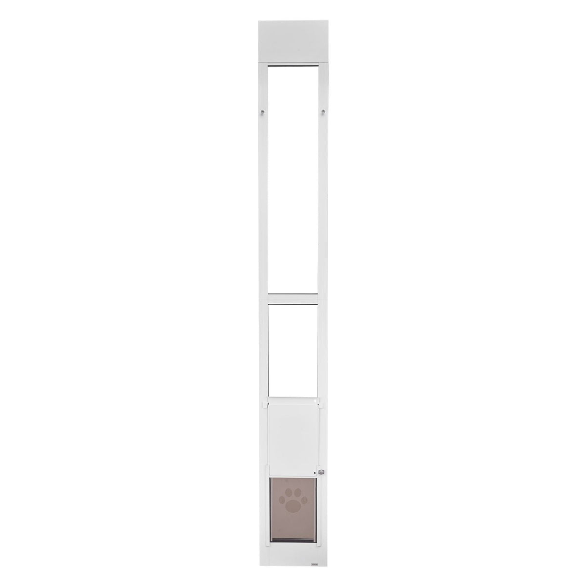 Dog Door for Sliding Glass Door, 91 to 96 in Adjustable Height, Aluminum Alloy Frame with Metal Rotating Hinges, Lock Design, 8 1/4 x 12 1/4 in Flap, Sliding Glass Pet Door for Renters