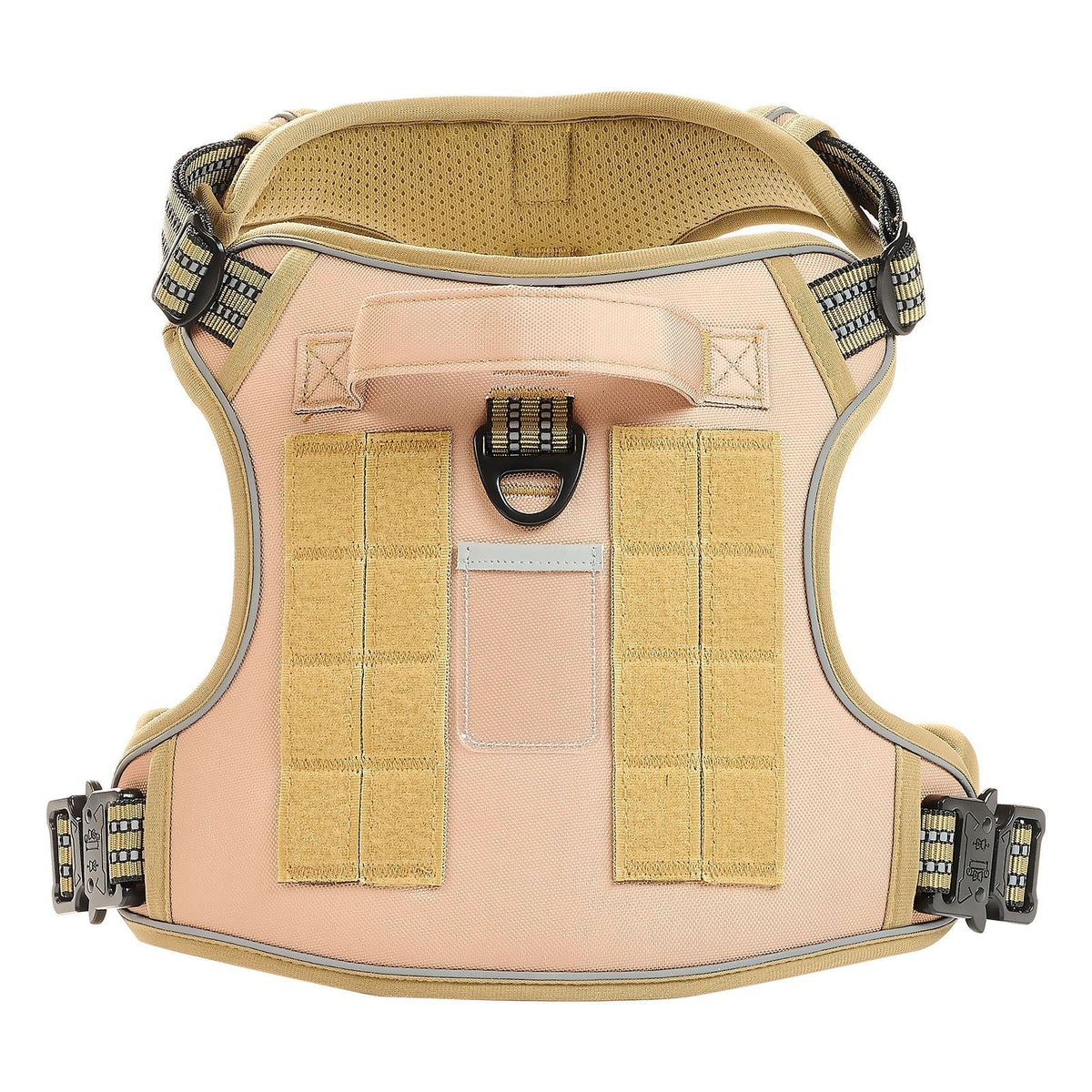 Dog Harness for Large Dogs, No Pull Tactical Dog Harness Adjustable Pet Vest, with Handle, Metal Rings, Buckles, Reflective Stitching Nylon Oxford Fabric, for Training, Walking, and Hiking