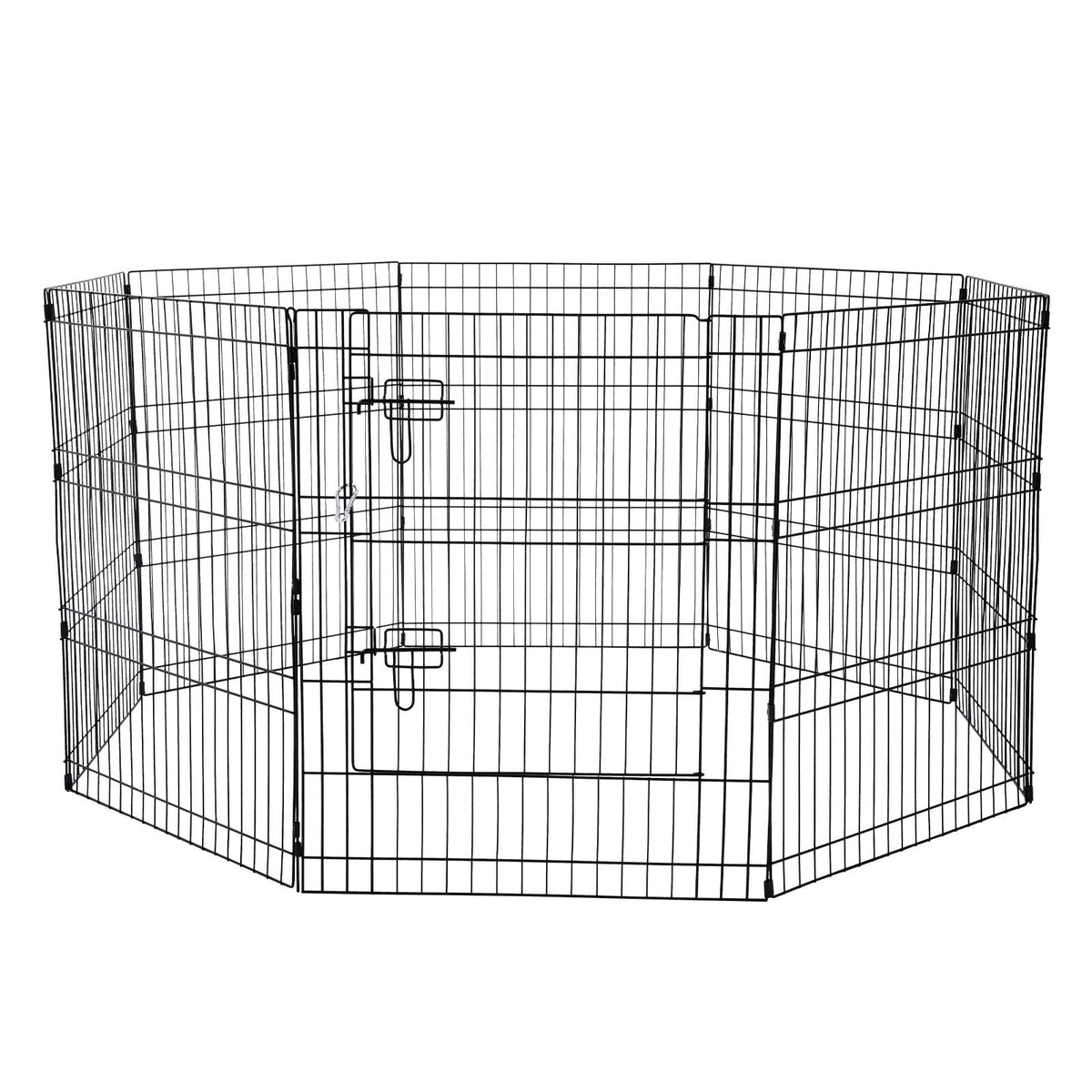 Dog Playpen, 8 Pcs 30"H x 24"W Panels Foldable Metal Pet Exercise Pen, Dog Fence Indoor and Outdoor Pen with Door, 600D Oxford Fabric Top Cover, Pet Playpen for Dogs, Cats, Other Small Animals