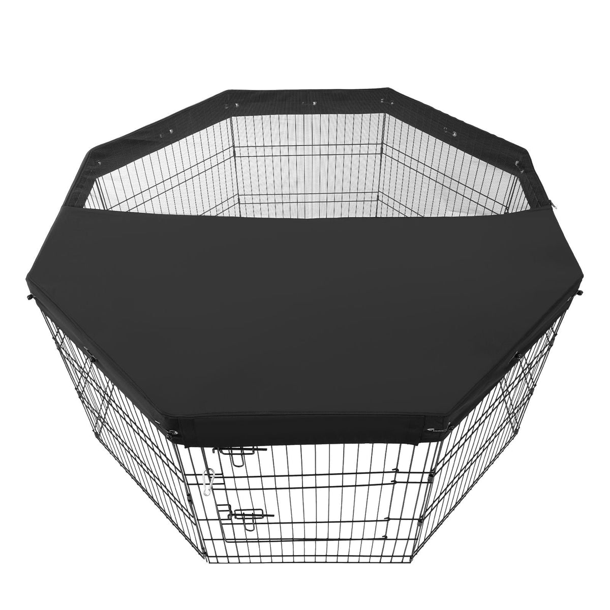 Dog Playpen, 8 Pcs 30"H x 24"W Panels Foldable Metal Pet Exercise Pen, Dog Fence Indoor and Outdoor Pen with Door, 600D Oxford Fabric Top Cover, Pet Playpen for Dogs, Cats, Other Small Animals