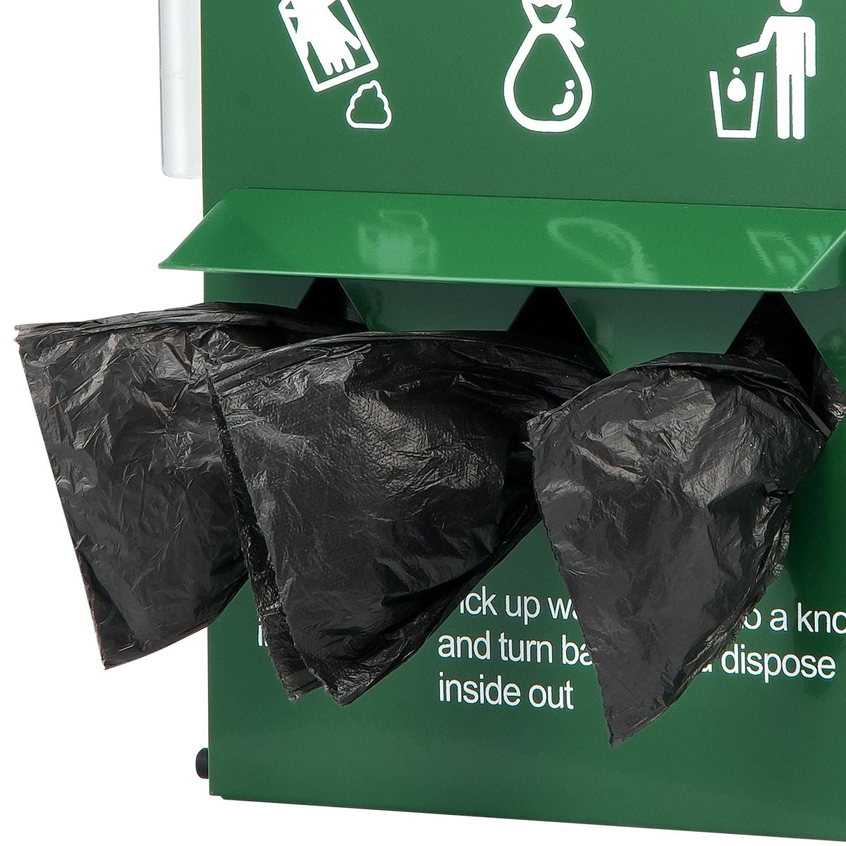 Dog Poop Bag Dispenser with Hand Wash Bottle, Lockable Outdoor Dog Waste Bag Holder with 600 Waste Bags, Stake, Pole, Fence & Wall Mounted Dog Poop Bag Storage, Pet Waste Station for Porch, Lawn