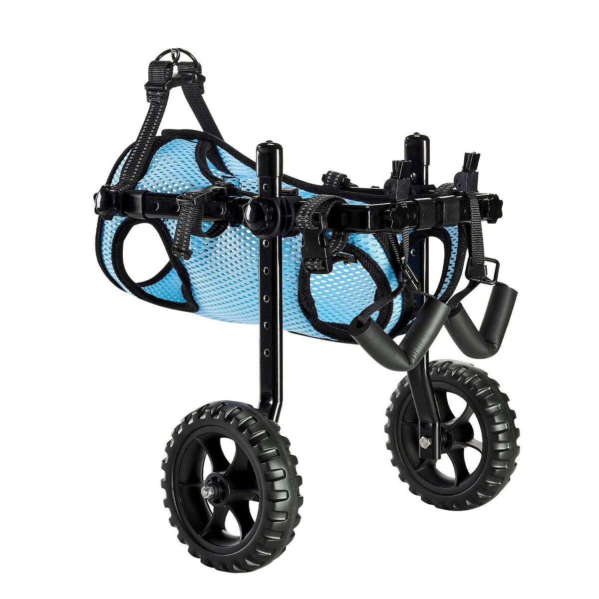 Dog Wheelchair for Back Legs, Adjustable 2 Wheels Pet Wheelchair, Lightweight Dog Cart with Shock-Absorbing Wheels, Mobility Support Wheel Chair for Disabled Injured Dogs up to 22lbs, Small