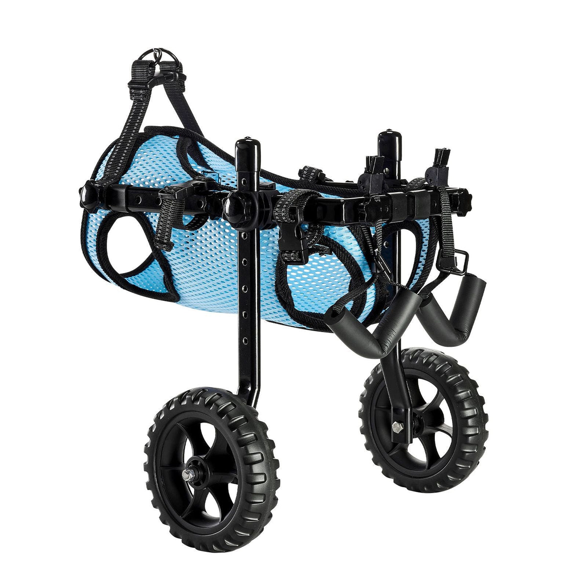 Dog Wheelchair for Back Legs, Adjustable 2 Wheels Pet Wheelchair, Lightweight Dog Cart with Shock-Absorbing Wheels, Mobility Support Wheel Chair for Disabled Injured Dogs up to 22lbs, Small