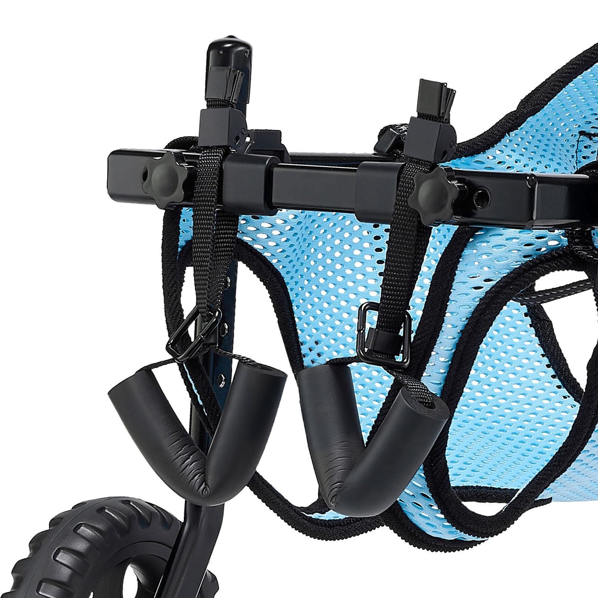 Dog Wheelchair for Back Legs, Adjustable 2 Wheels Pet Wheelchair, Lightweight Dog Cart with Shock-Absorbing Wheels, Mobility Support Wheel Chair for Disabled Injured Dogs up to 33lbs, Medium