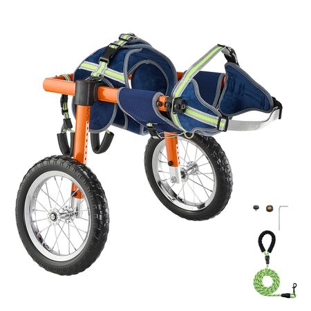 Dog Wheelchair for Back Legs, Lightweight 2 Wheels Pet Wheelchair, Height, Width & Length Adjustable, Dog Cart with Shock-Absorbing Wheels, for Injured, Disabled Dogs 48-88 lbs, Large