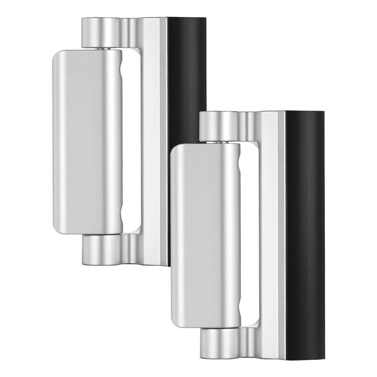 Door Reinforcement Lock, 2 Pack Home Security Door Lock, with 3 Inch Stop Withstand 800 lbs of Force, with 8 Screws, for Inward-Opening, Aluminum Alloy, Add Extra High Security to Your Home