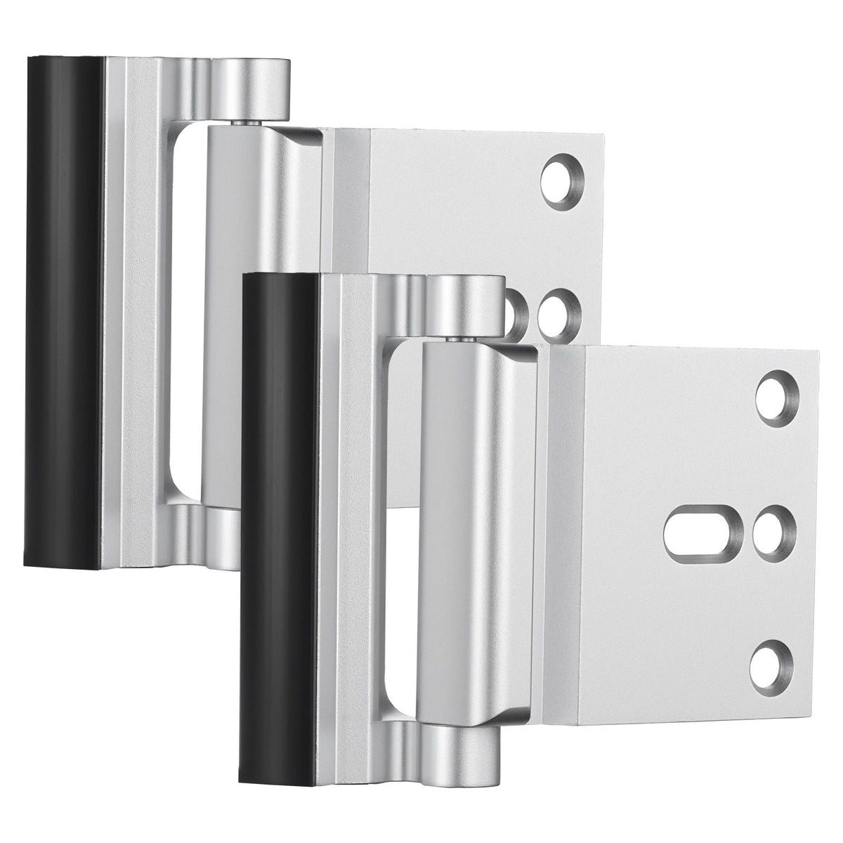 Door Reinforcement Lock, 2 Pack Home Security Door Lock, with 3 Inch Stop Withstand 800 lbs of Force, with 8 Screws, for Inward-Opening, Aluminum Alloy, Add Extra High Security to Your Home
