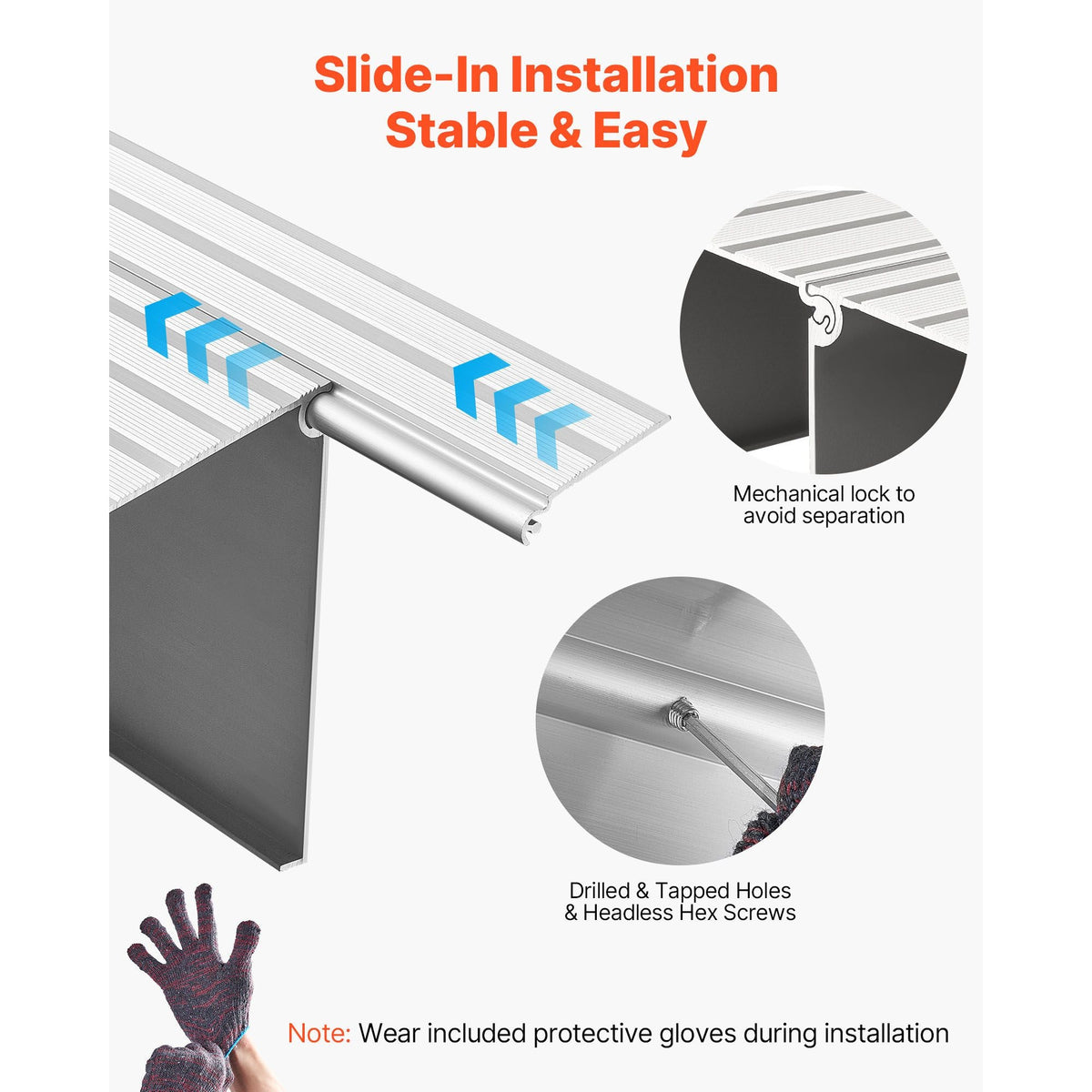 Door Threshold Ramp, 2 inch Rise, Aluminum Alloy Threshold Ramp Rated 800 lbs Load Capacity, Handicap Ramps for Home Steps for Wheelchair, Scooters, Power Chairs, Walkers, Bicycle, Tricycle
