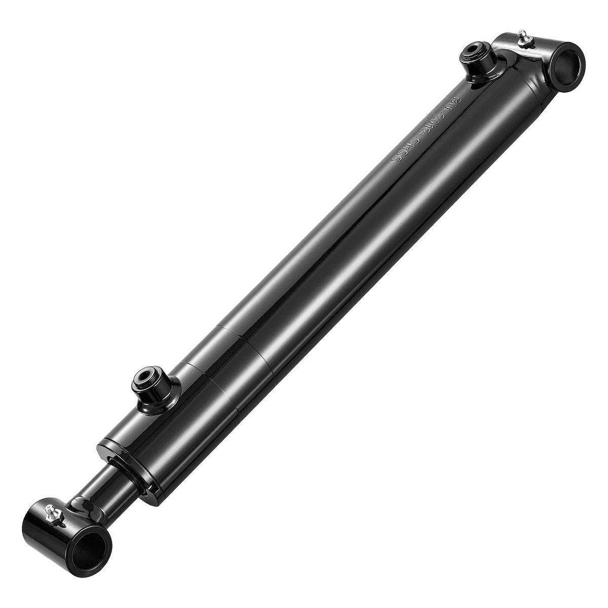 Double Acting Hydraulic Cylinder, 2" Bore x 12" Stroke, Max 3500PSI Hydraulic Cylinder, Heavy-Duty Welded Cross Tube Cylinders with 1" Pin Hole & SAE #6 Port for Agricultural Machinery, Tractors