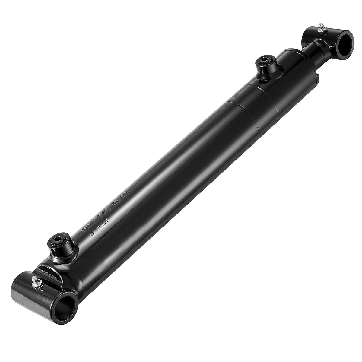 Double Acting Hydraulic Cylinder, 2" Bore x 12" Stroke, Max 3500PSI Hydraulic Cylinder, Heavy-Duty Welded Cross Tube Cylinders with 1" Pin Hole & SAE #6 Port for Agricultural Machinery, Tractors