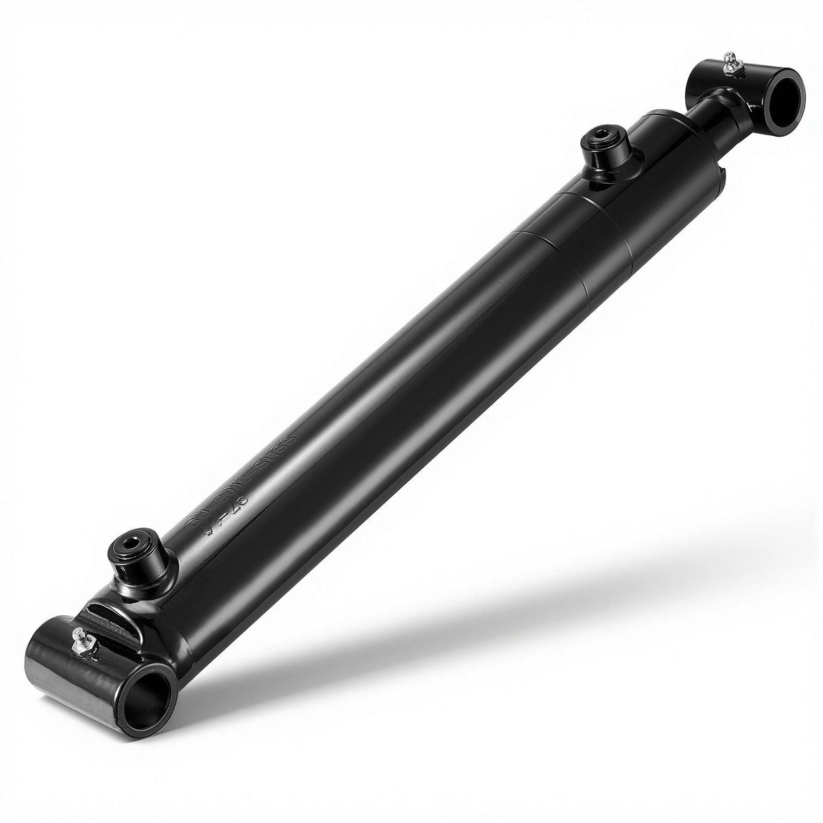 Double Acting Hydraulic Cylinder, 2" Bore x 12" Stroke, Max 3500PSI Hydraulic Cylinder, Heavy-Duty Welded Cross Tube Cylinders with 1" Pin Hole & SAE #6 Port for Agricultural Machinery, Tractors