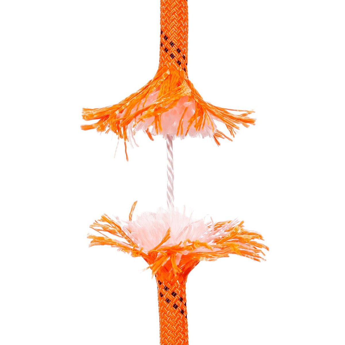 Double Braided Polyester Rope, 3/4 in x 220 ft, 24 Strands, 12700 LBS Breaking Strength Outdoor Rope, Arborist Rigging Rope for Rock Hiking Camping Swing Rappelling Rescue, Orange/Black