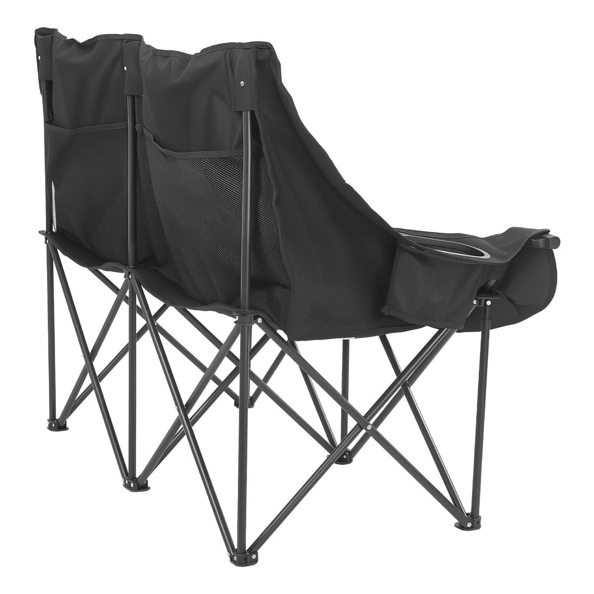 Double Camping Chair, Oversized Two Person Camp Chair with 660 lbs Heavy Duty Support, with Dual Cup Holders, Wine Glass Holders, Magazine Straps, Carry Bags for Outdoor, Beach, 1 Pack