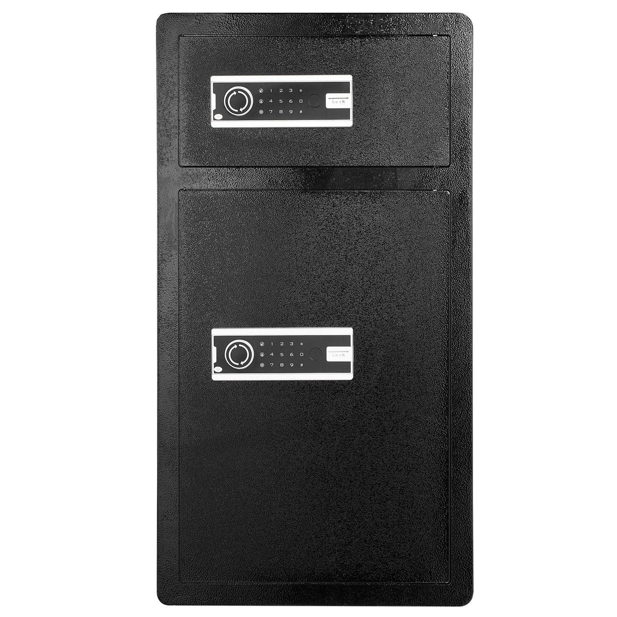 Double Doors 7.2 cu.ft Safe Box with Key Lock & Password, Safe Lock Box with Fireproof Bag, Key Rack, LED Light and 2 Height Adjustable and Removable Divider