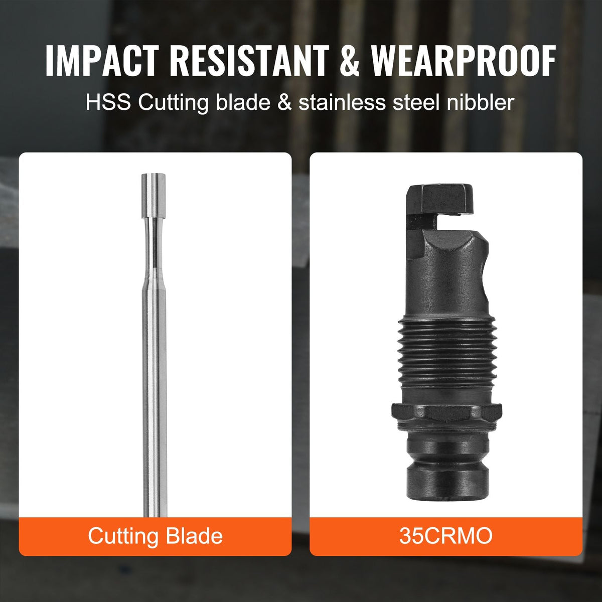 Double Head Sheet Metal Nibbler Cutter, 360 Degree Metal Nibbler Drill Attachment with Extra Punch and Die, Cutting Hole Accessory and Step Drill Bit, for Straight Curve and Circle Cutting