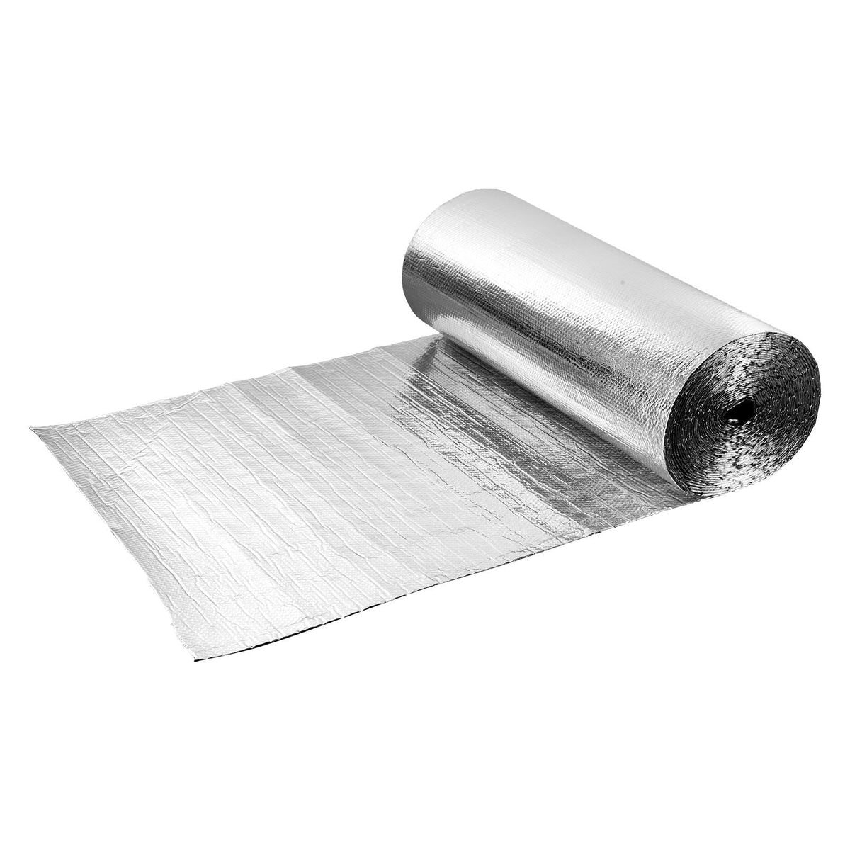 Double Reflective Insulation Roll, Double-Sided Aluminum Foil Radiant Barrier, 6mm 48 in x 100 ft, Dual-Layer Air Bubble Heat Reflective Shield, Thermal Insulation Roll for Garage Window Roofs